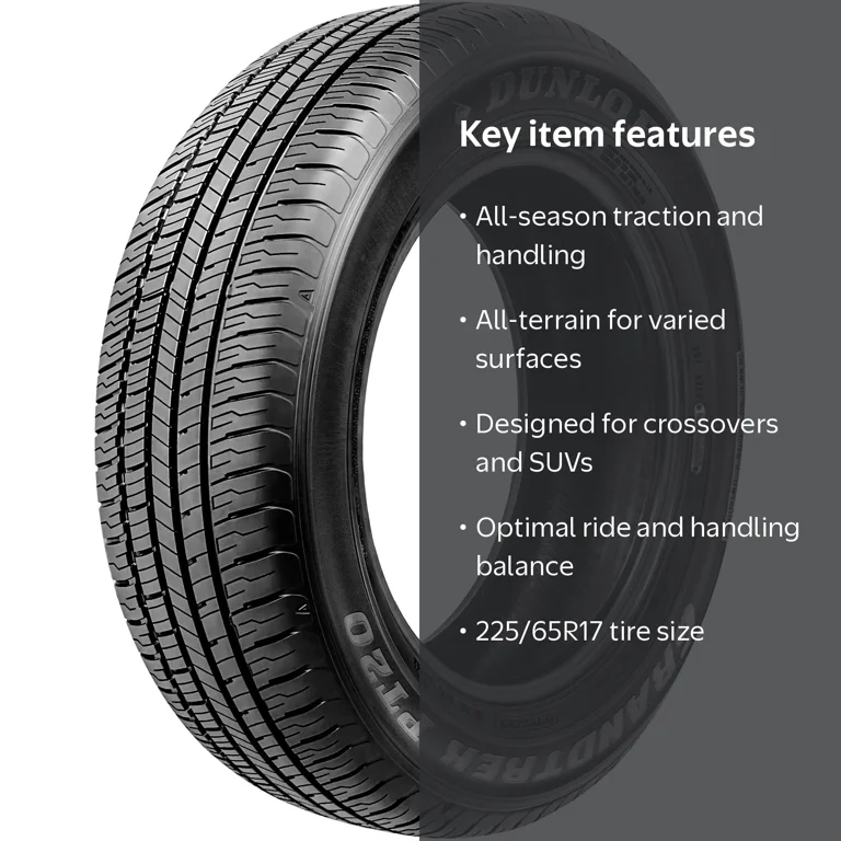 Dunlop Grandtrek PT20 All-Season 225/65R17 102H All-Terrain Tire