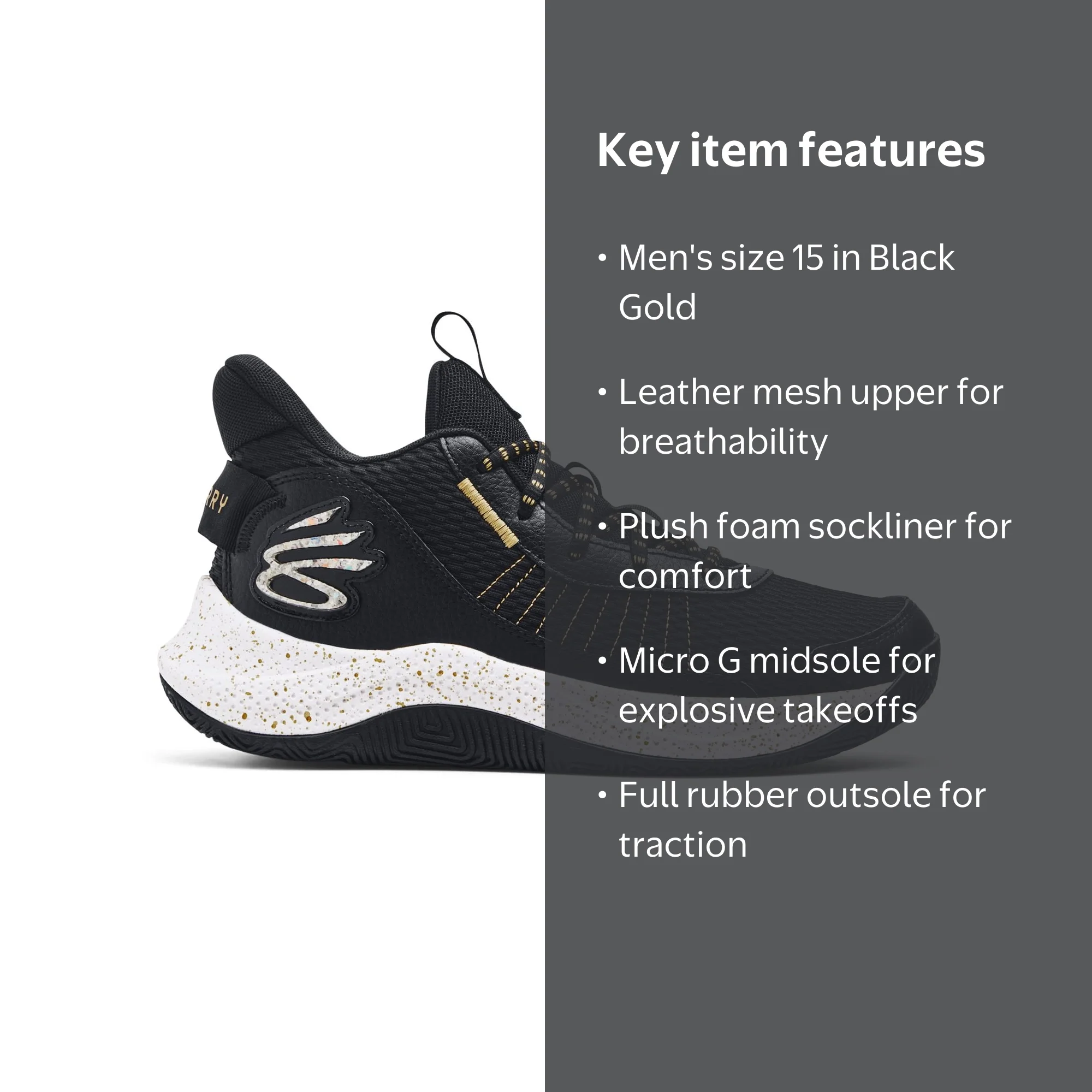 Under Armour Curry 3Z7 Men's Basketball Shoes Color: Black Black