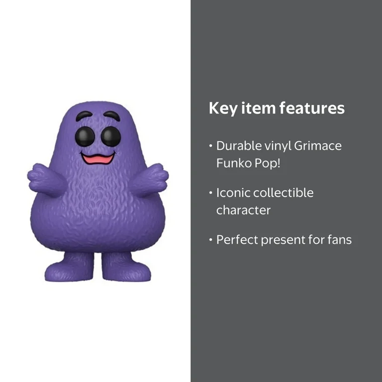 Pop McDonald's Grimace 3.75 Inches Tall Collectable Vinyl Figure