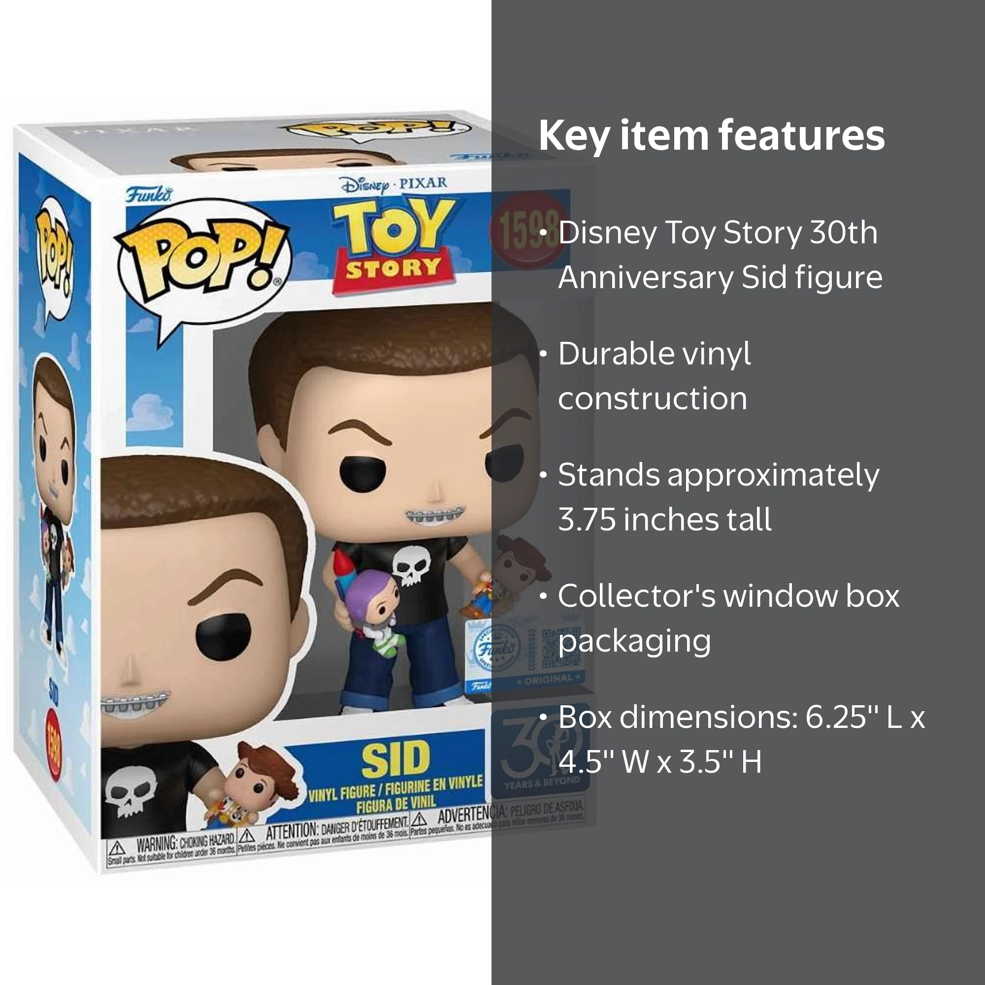 Funko Pop! Disney Toy Story 30th Anniversary Sid Exclusive Figure