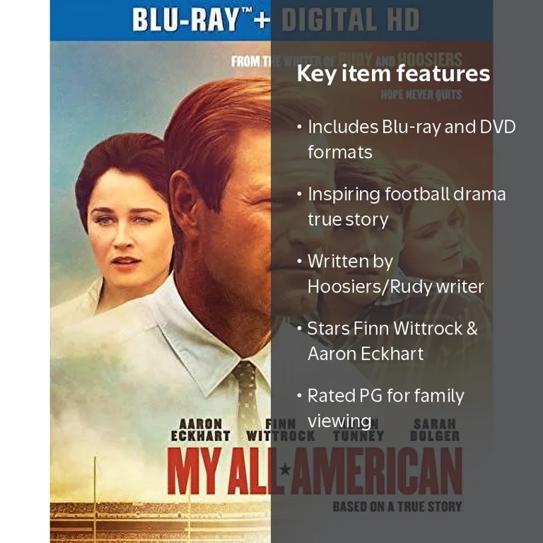 洋画・外国映画 MY ALL AMERICAN Blu-ray + DVD My All-American (Blu-ray + DVD ) - Walmart.com