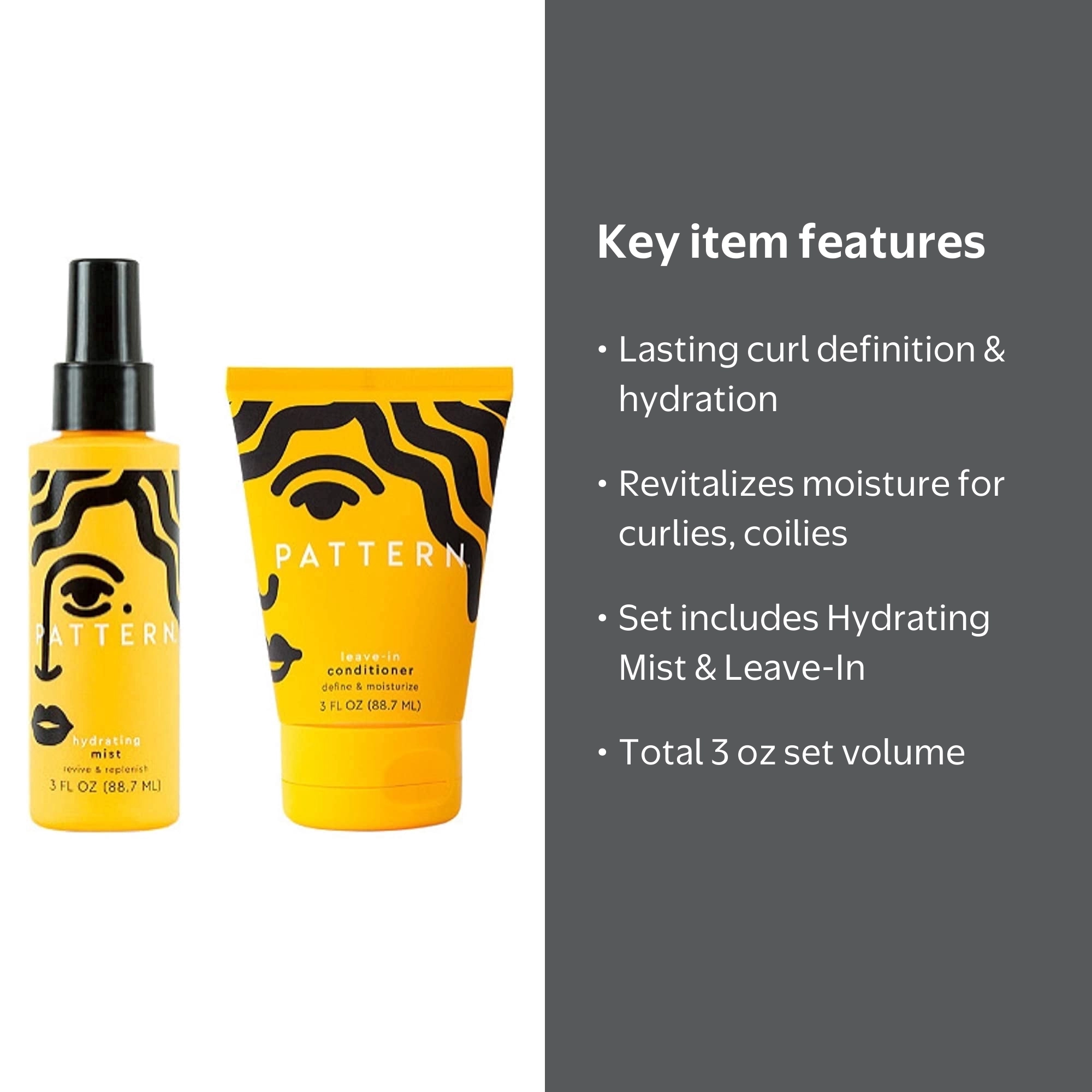 アザレAZARE BINRON Conditioner 300ml 3本セット Pattern Hydrating Mist & Leave-In Conditioner, 3oz Set, Define