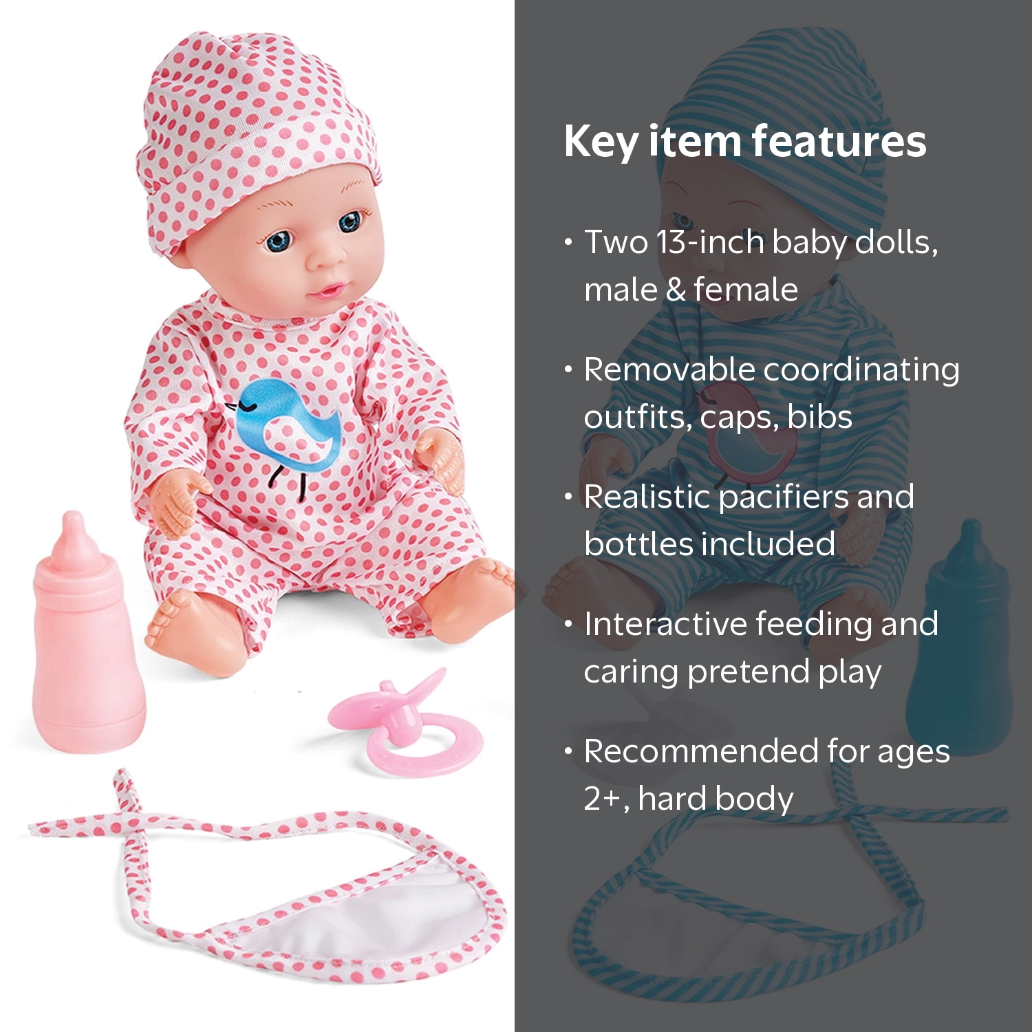 Kidoozie Just Imagine Care 'N Cuddle Twin Set with Accessories