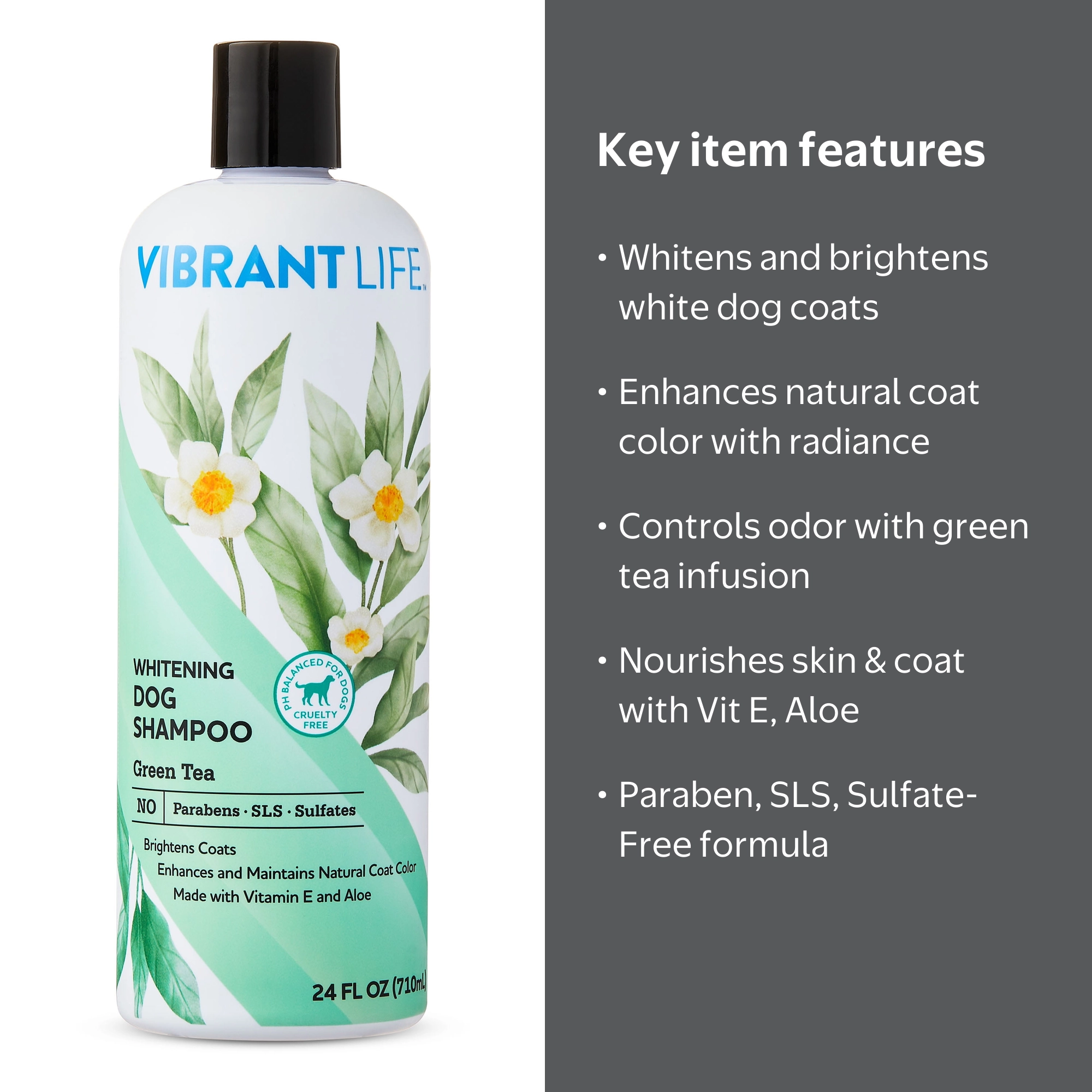 Vibrant Life Whitening Dog Shampoo with Green Tea 24 fl oz