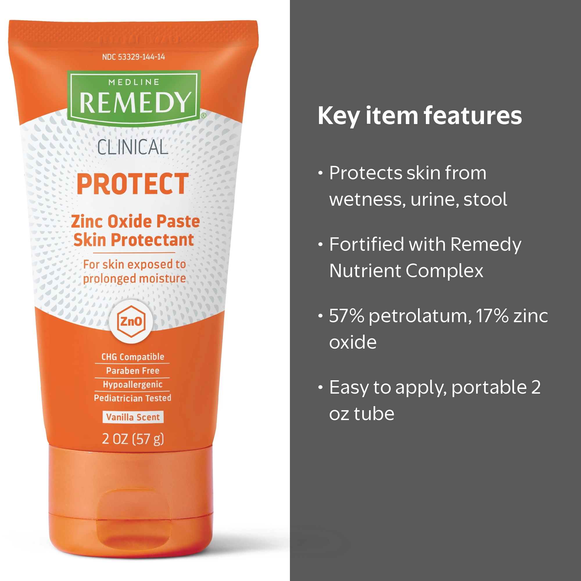 Medline Remedy Clinical Zinc Oxide Paste Skin Protectant (2 oz