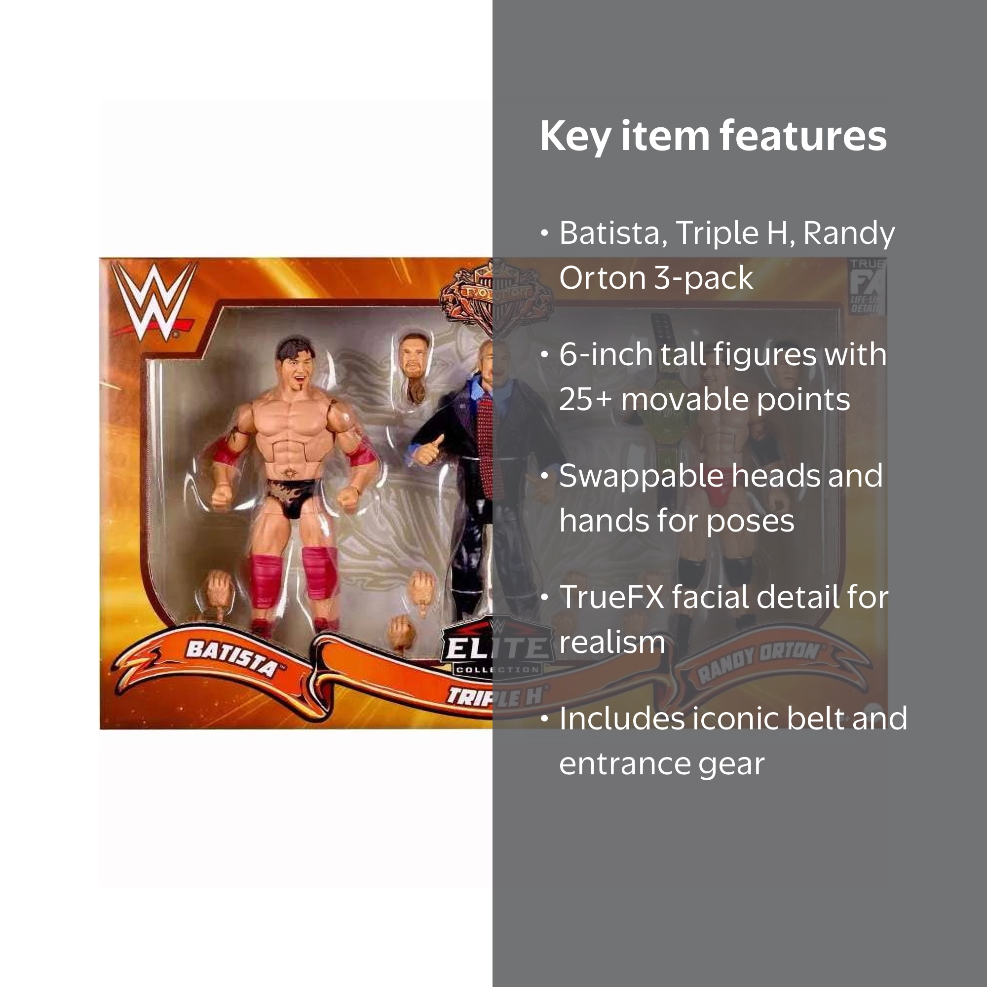 WWE Wrestling Evolution Batista, Triple H & Randy Orton Action