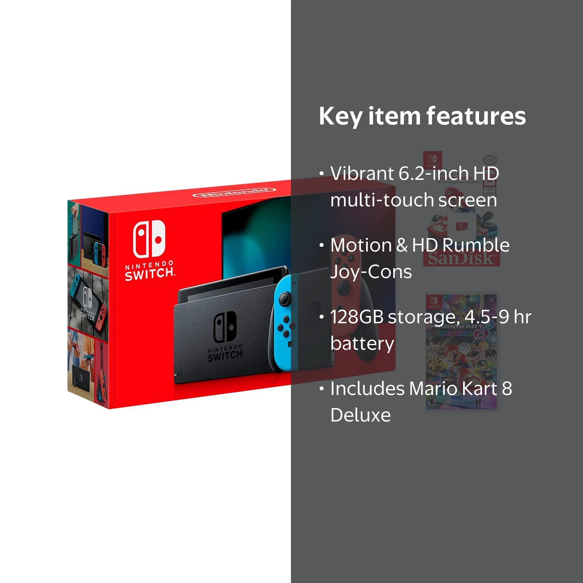 Nintendo Switch™ with Neon Blue & Neon Red Joy-Con (Inernational