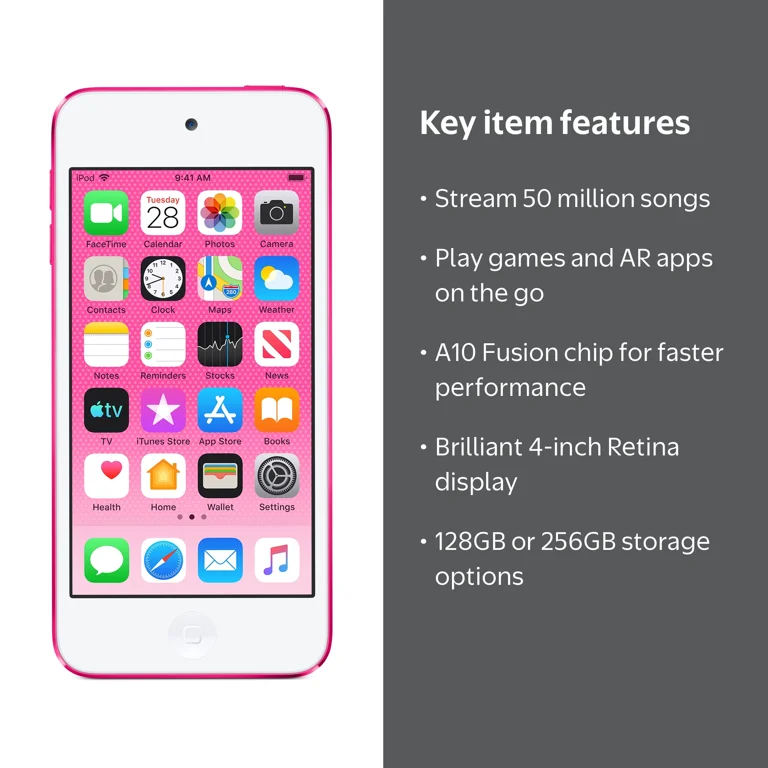 Restored Apple iPod touch 7th Generation 128GB - Pink (New Model