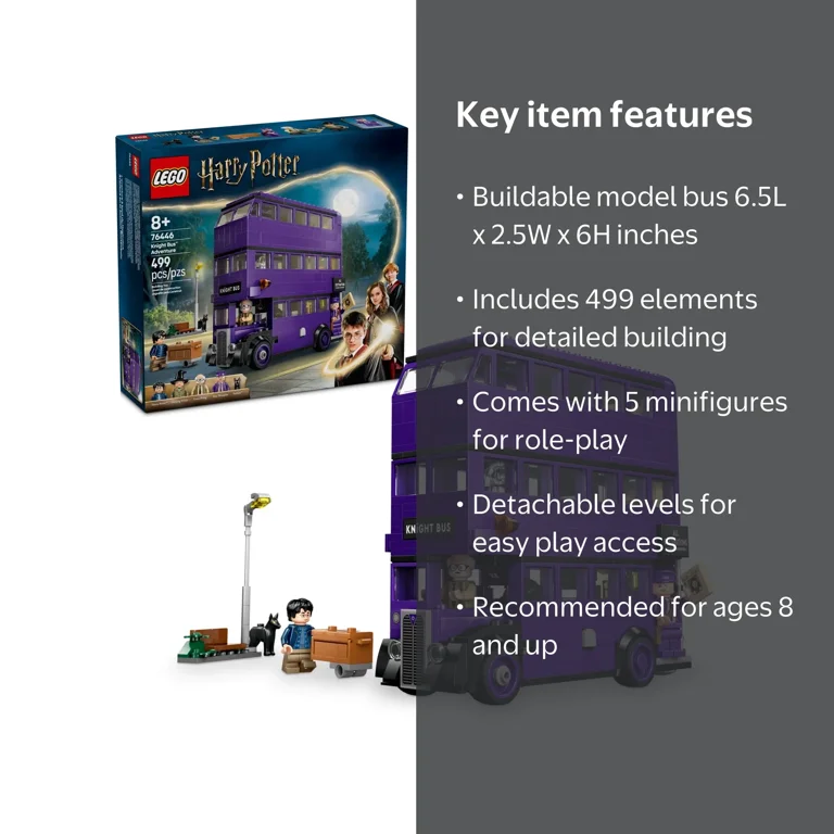 LEGO, Harry Potter Knight Bus Adventure Set, 76446, Building Toy