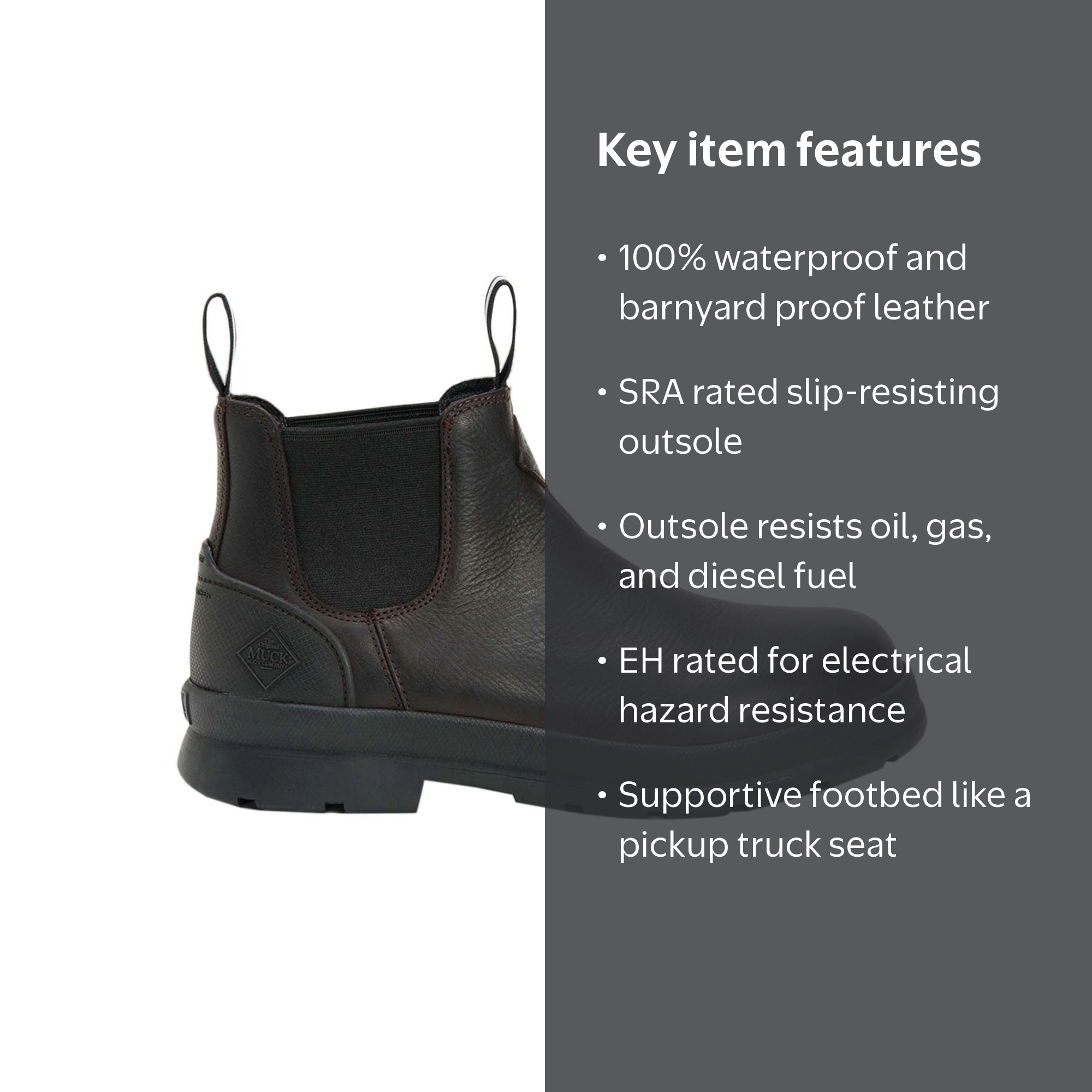 Muck Men's Chore Farm Leather Chelsea Boot - Walmart.com