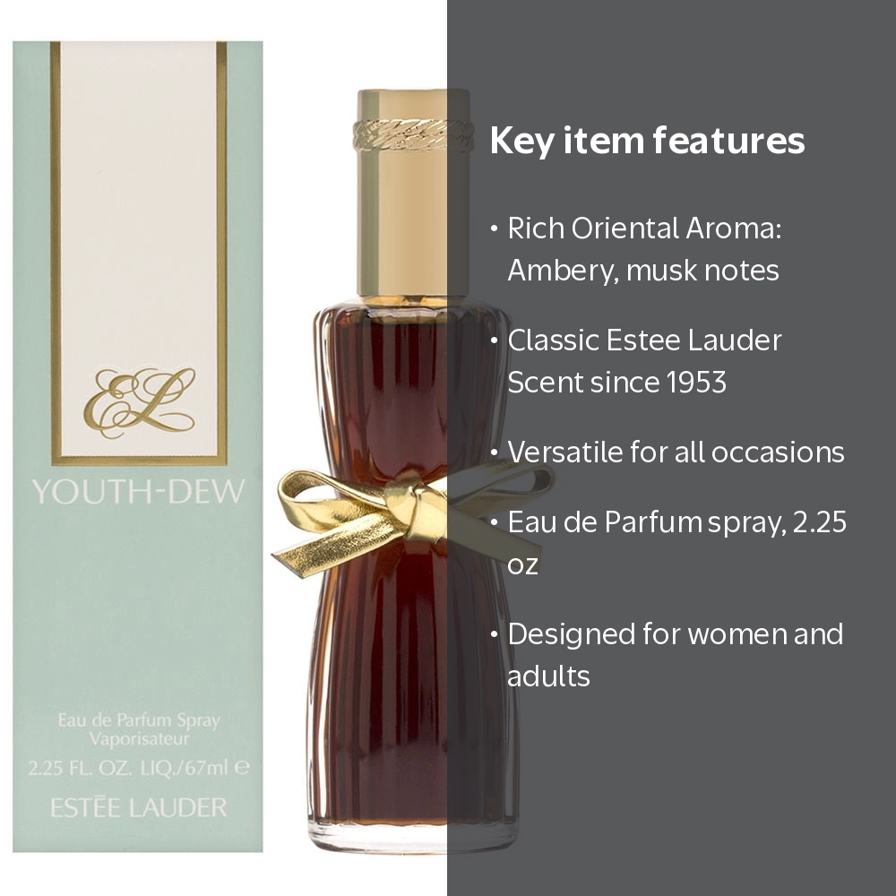 Estee Lauder Youth Dew Eau de Parfum Spray, 2.25 oz, Ambery