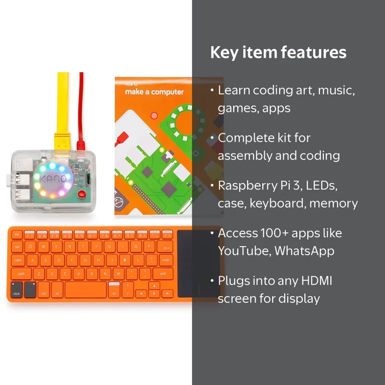 Kano, Computer Kit, Make a computer, Learn to code, Play - Walmart.com