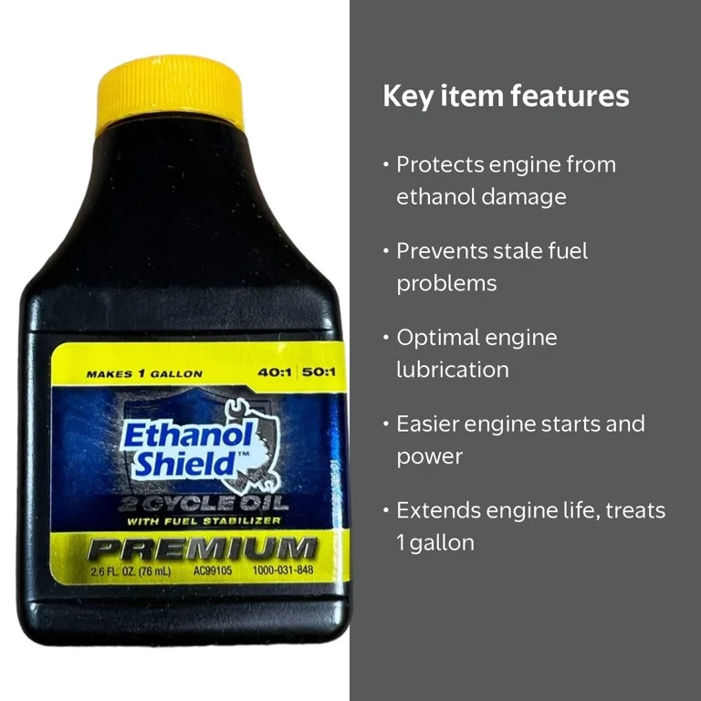 2.6 FL. OZ Ethanol Shield Premium 2-Cycle Oil - Walmart.com