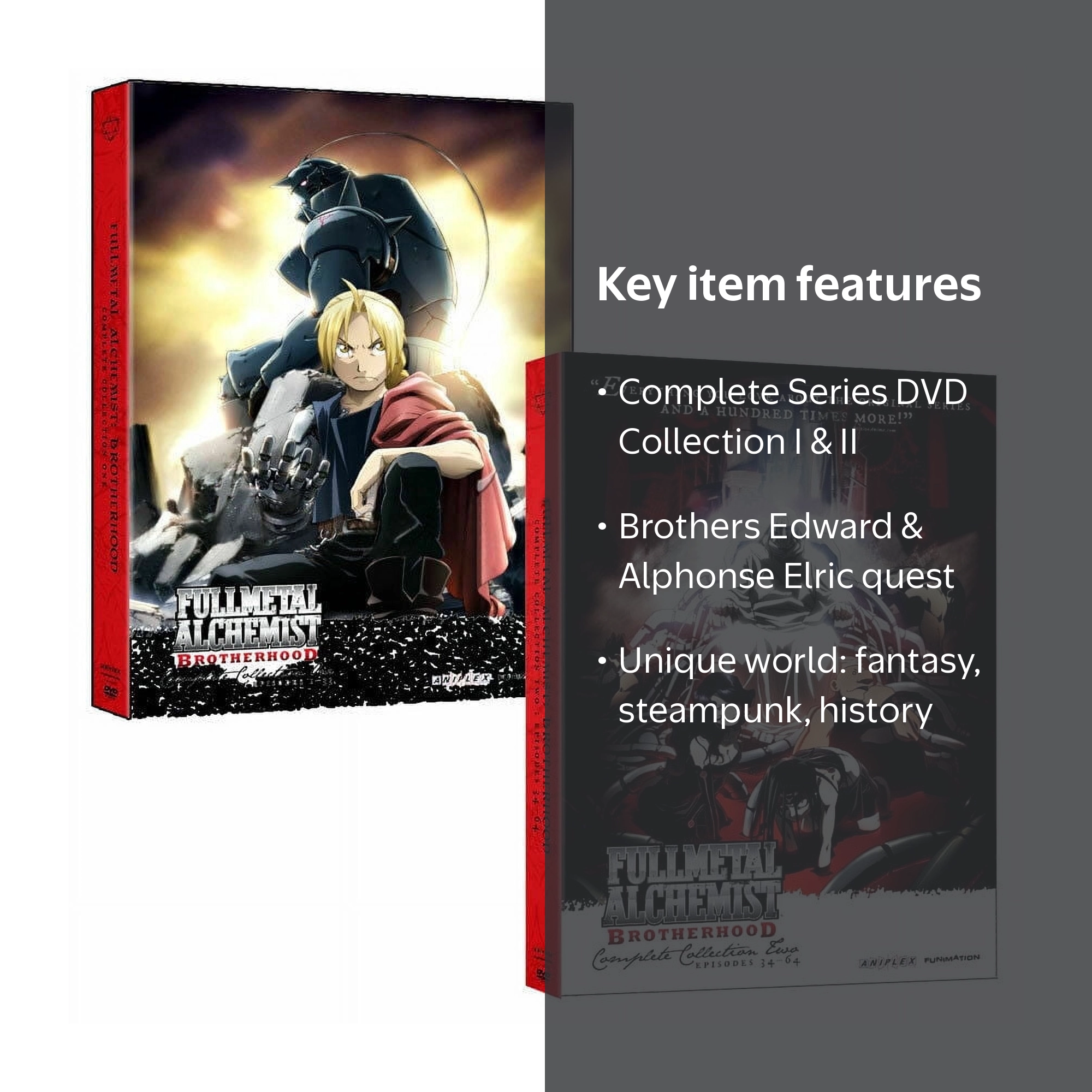 Funimation Fullmetal Alchemist Brotherhood Complete Series Seasons