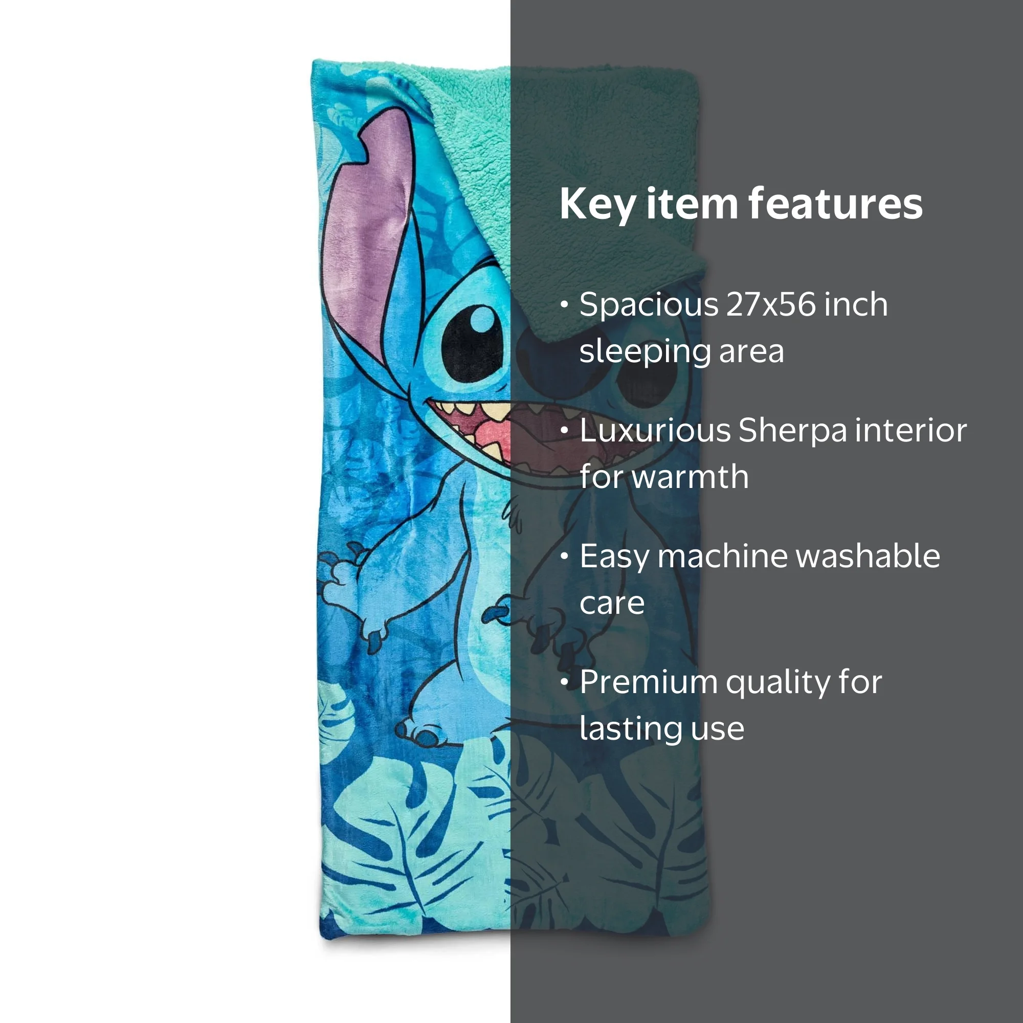 Disney Frozen, Sherpa Slumber Bag, 27x56, Big Smiles Cloud