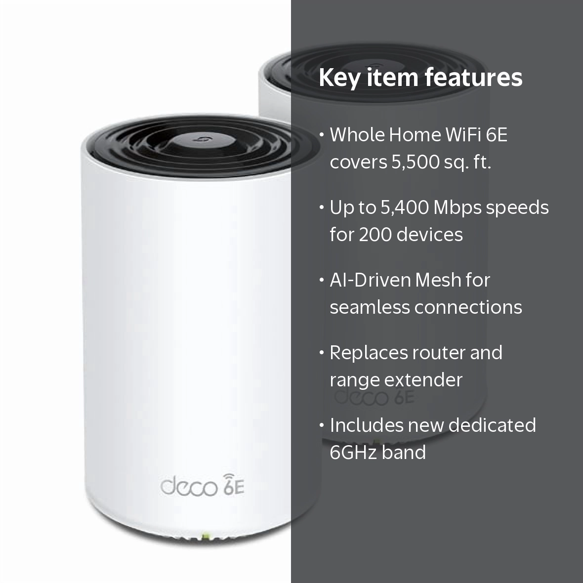 TP-Link Deco AXE5400 Tri-Band WiFi 6E Mesh System, AI-Driven