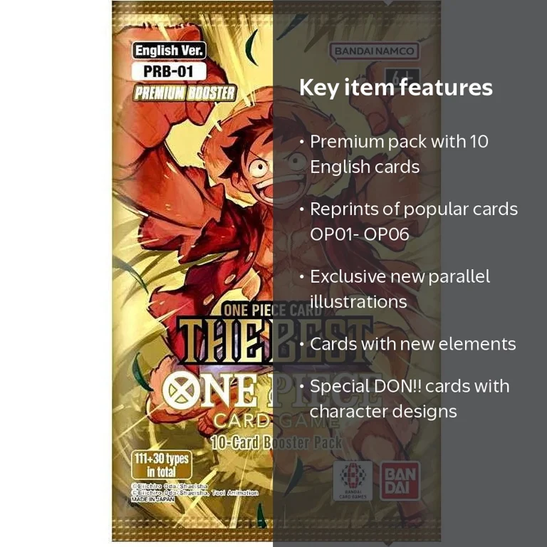 one piece prb-01 english booster box Japanese Features reprints of popular cards from OP01 to OP06 and event Case One Piece Trading Card