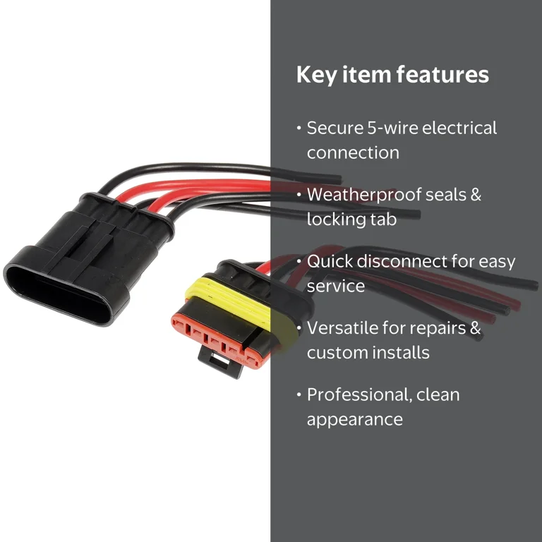 Dorman HELP 91444 5 Wire Electrical Pigtail Connector, Automotive