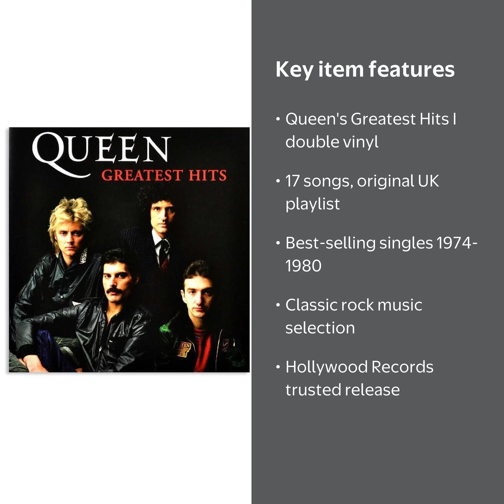 Queen - Greatest Hits I - Rock Vinyl Album by Hollywood Records