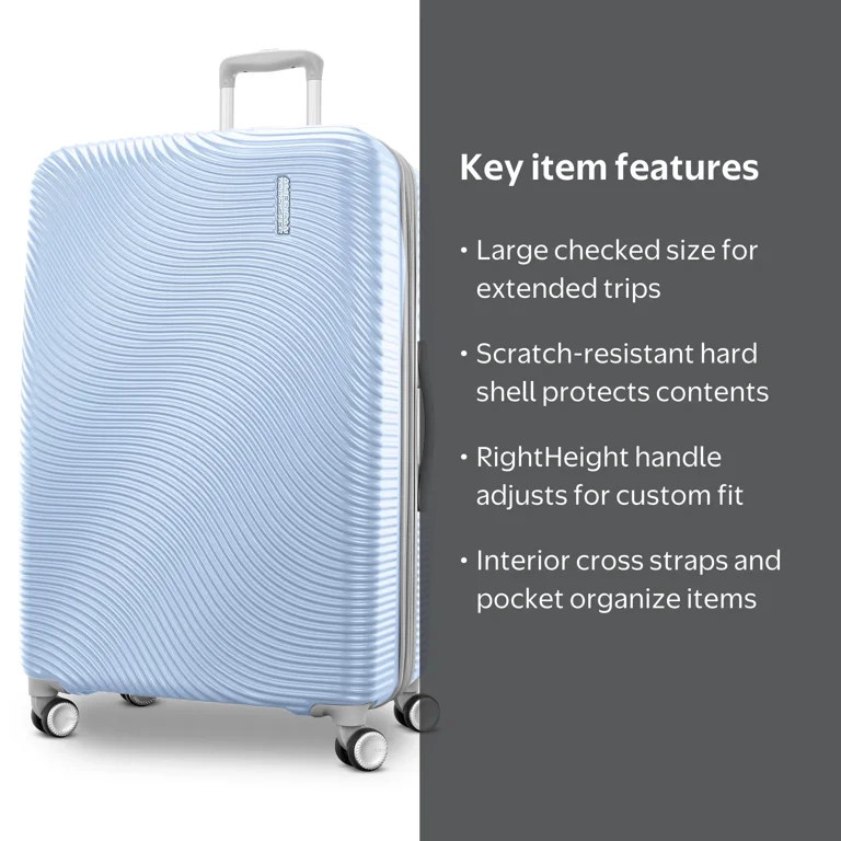 American Tourister Color Waves Large Checked Expandable Luggage