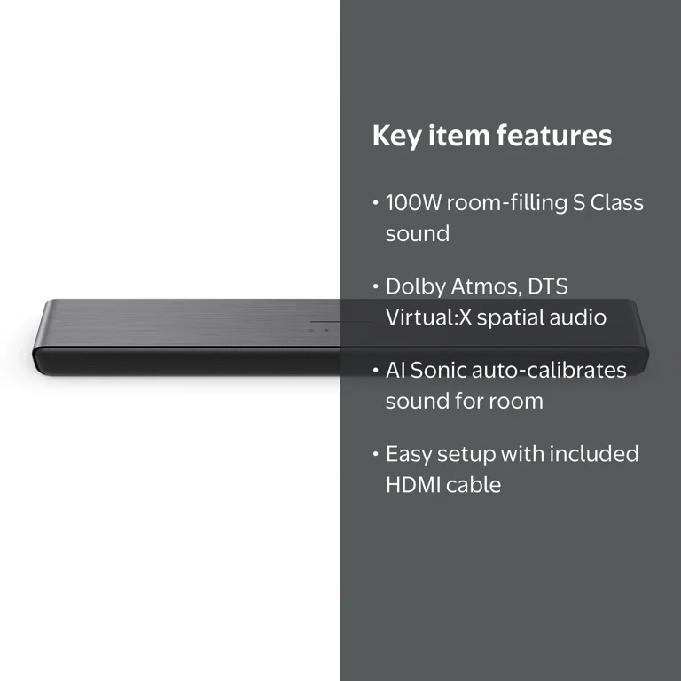 TCL, Sound Bar, S45H, Dolby Atmos DTS Virtual:X Bluetooth