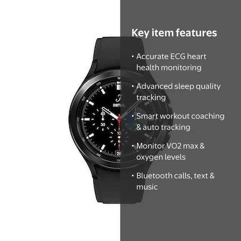 Samsung, Galaxy Watch4 Classic, Stainless Steel, 46 mm, Black