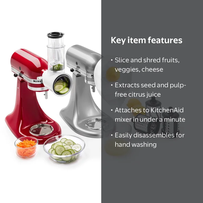 KitchenAid KSMVSJA Slicer/Shredder & Citrus Juicer Attachments