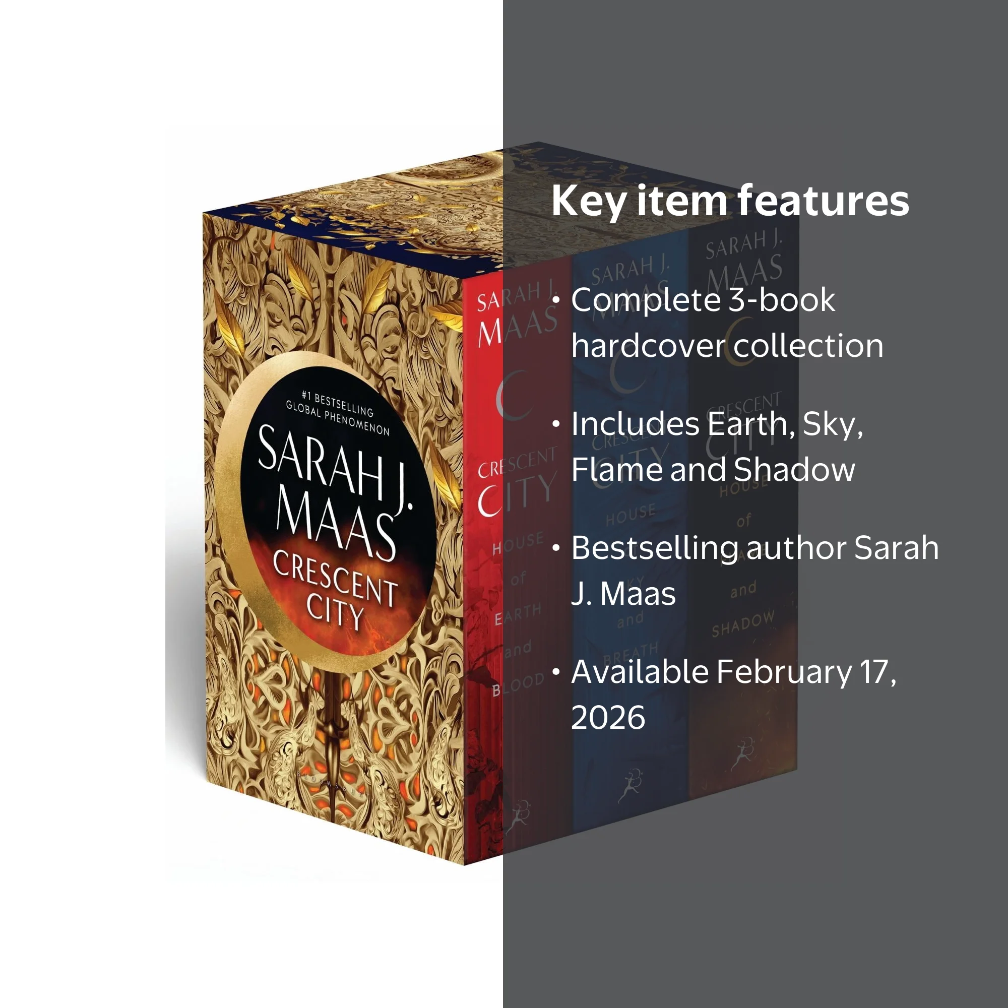 Sarah J. Maas, Paperback Book Set, Crescent City Series, 3 Books
