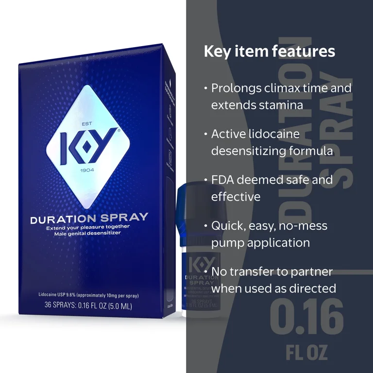 K-Y, Duration Numbing Climax Delay Spray, 0.16 fl oz, Men