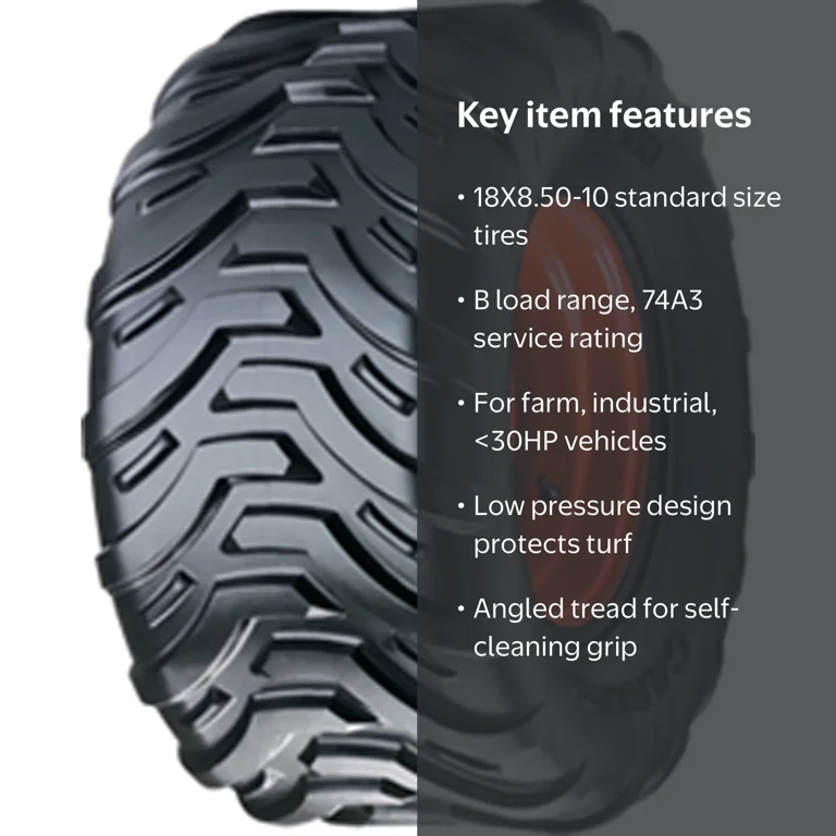 Carlstar WT300 18X8.50-10 74A3 B Farm Tire for Tractors - Walmart.com
