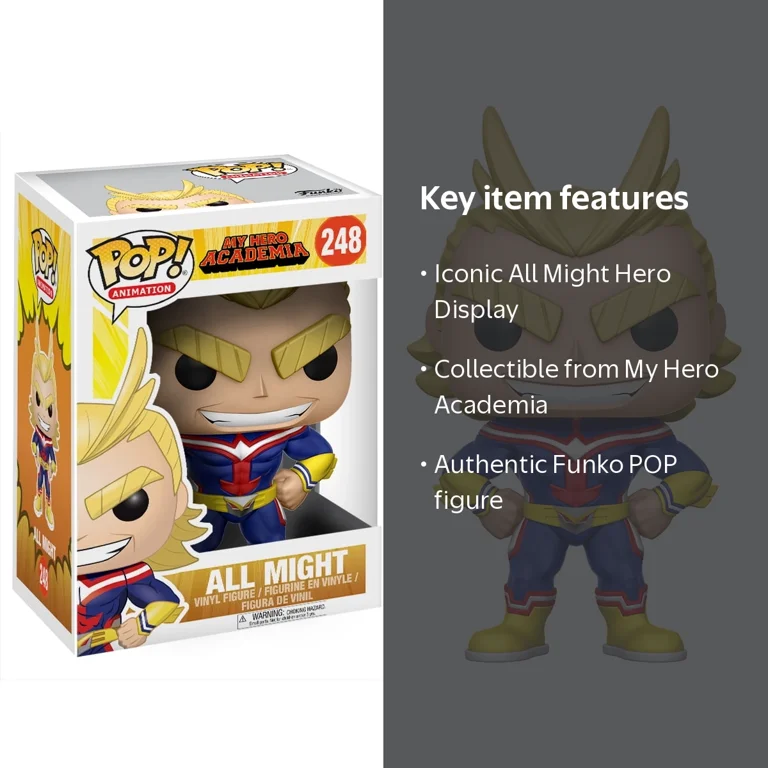 Funko POP! Anime Academy: My Hero Academia - All Might - Walmart.com