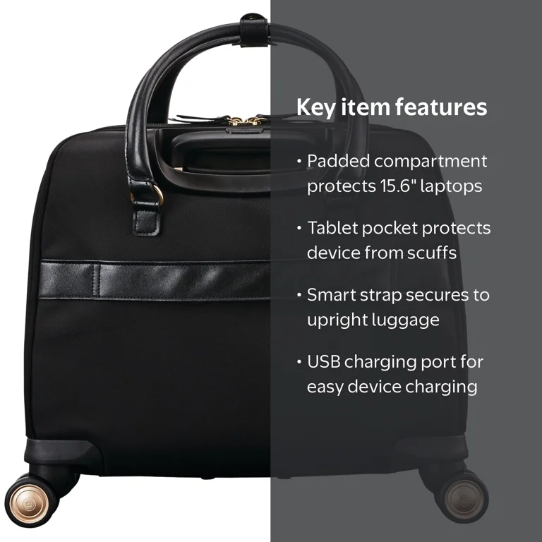 Samsonite, Spinner Mobile Office, SML1281671041, Black - Walmart.com