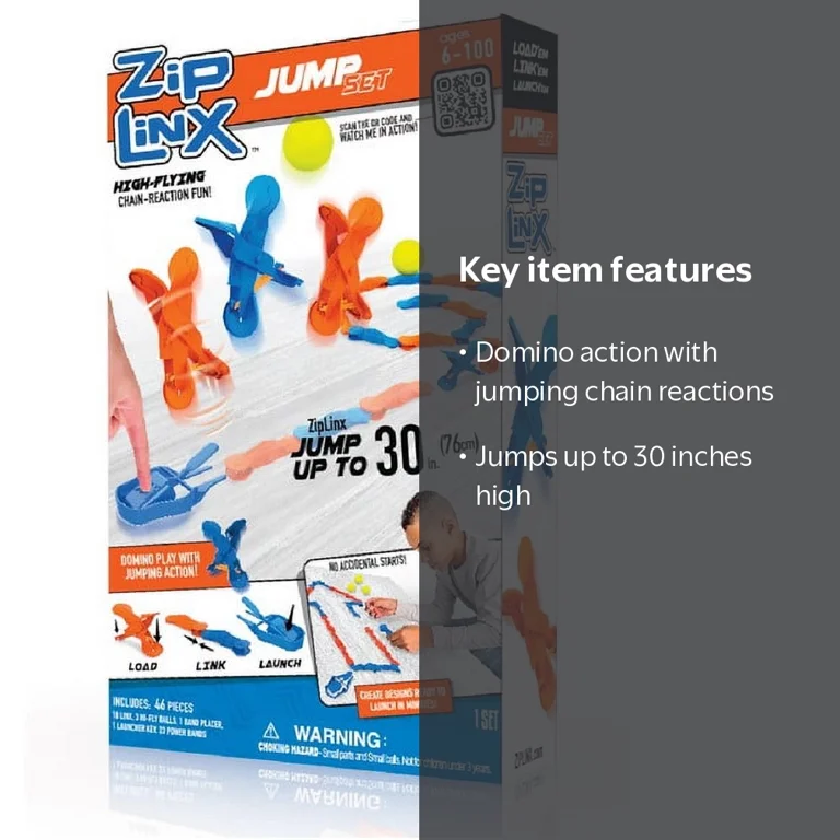 Active Kids Zip Linx 46-Piece Chain Reaction High Flying Jump Set
