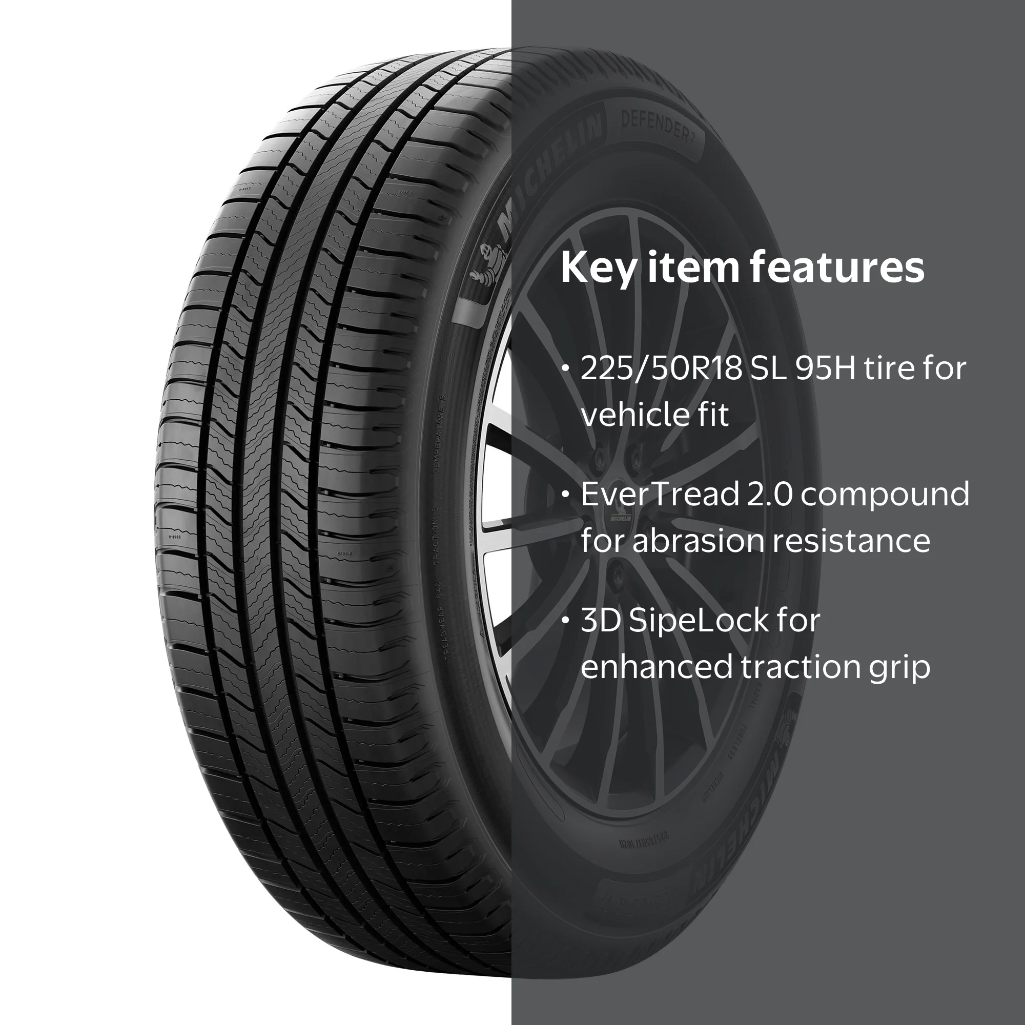 Michelin Defender 2 All Season 225/50R18 95H Passenger Tire