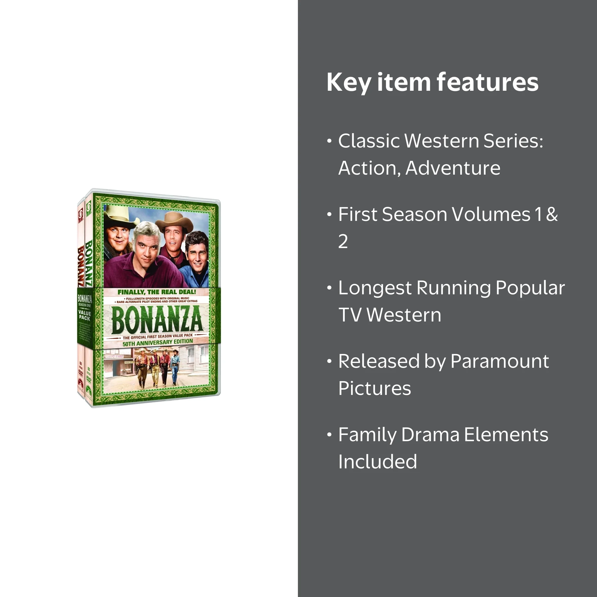 Paramount Bonanza: Official Season 1 Volumes 1 & 2 TV Series Set