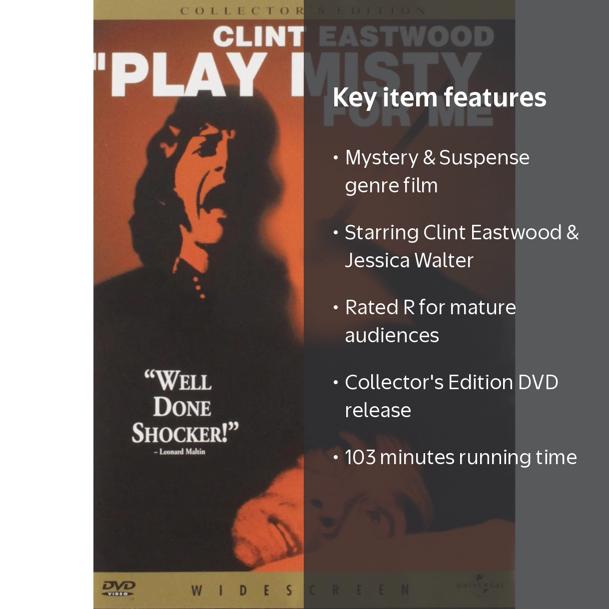 MISTY～ミスティ～ [DVD] Universal Studios Movie: Play Misty for Me - Mystery & Suspense