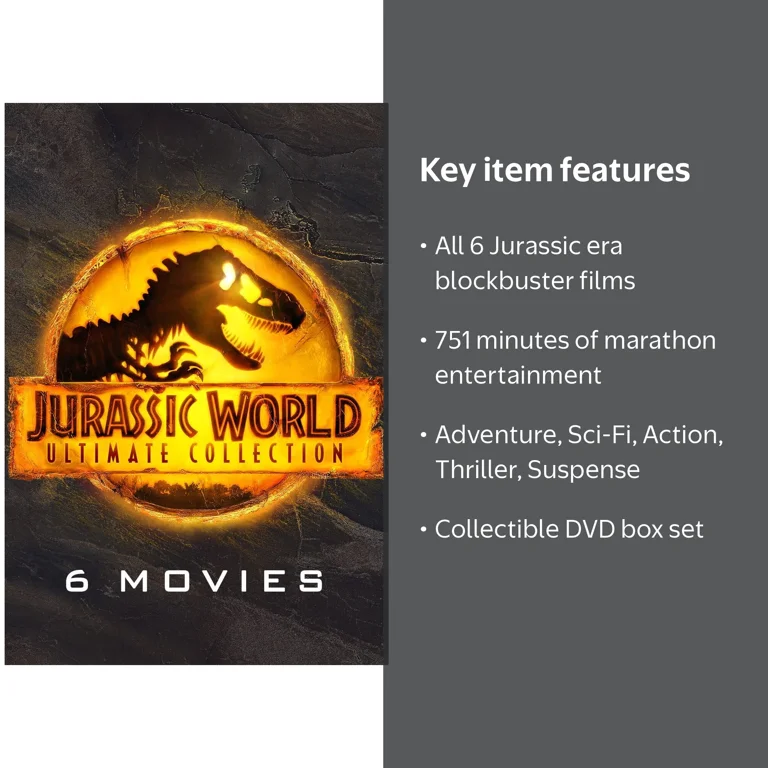 Jurassic World: Complete 6-Movie Ultimate Collection (DVD Set