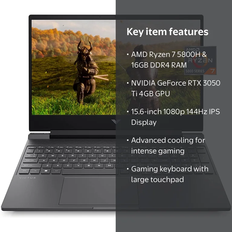 HP Victus 15-fb0028nr Gaming Laptop - Ryzen 7, 16GB, 512GB SSD