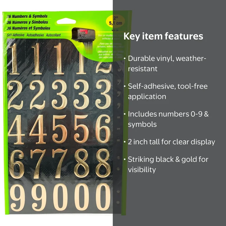 Hy-Ko, Vinyl Number and Symbol Kit, 2