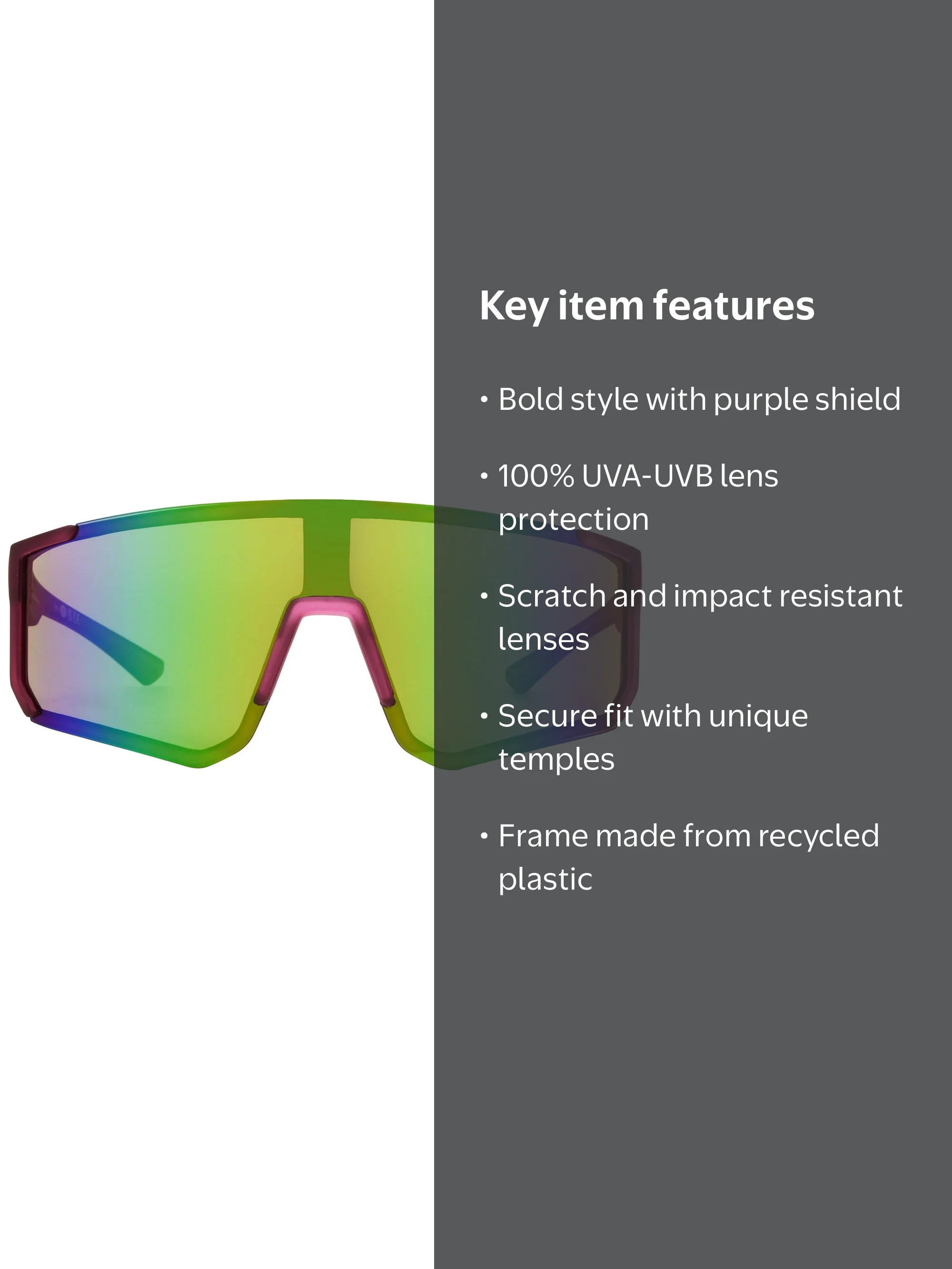 Panama Jack® x Foster Grant® Purple Shield Unisex Sunglasses