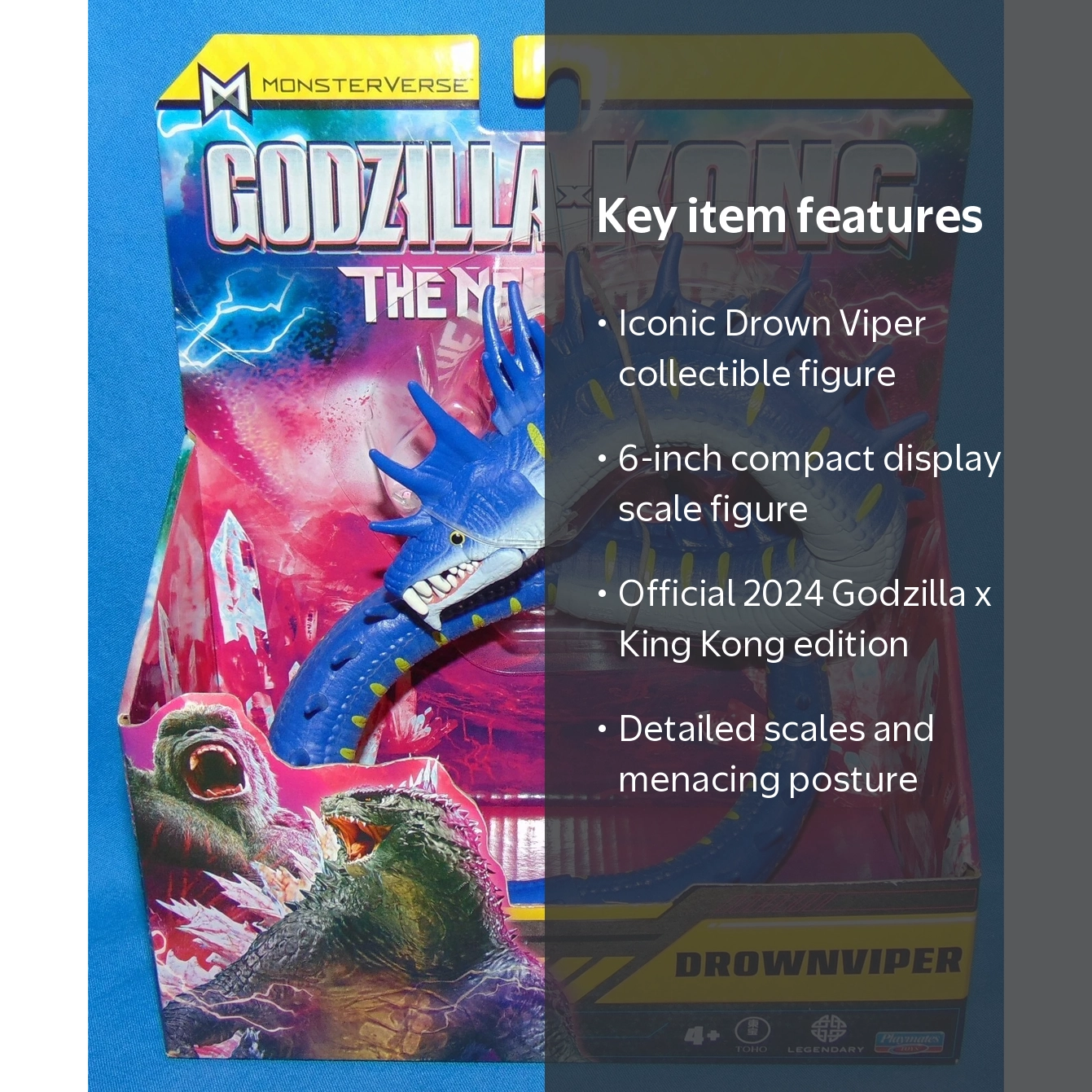 Godzilla x King Kong DROWNVIPER with Removable Head *NEW* 6
