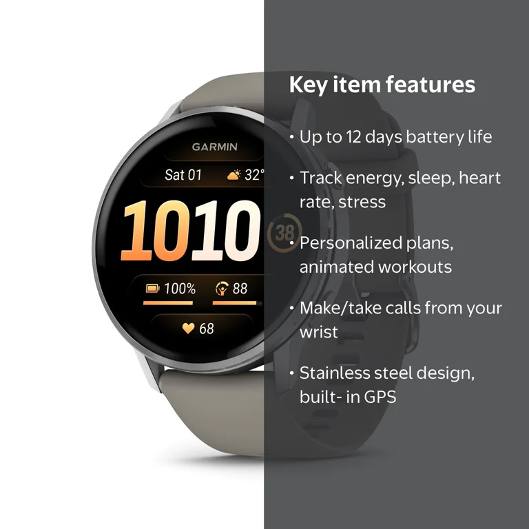 GARMIN Venu 4¬Æ, 45mm GPS Smartwatch, Advanced Health & Fitness