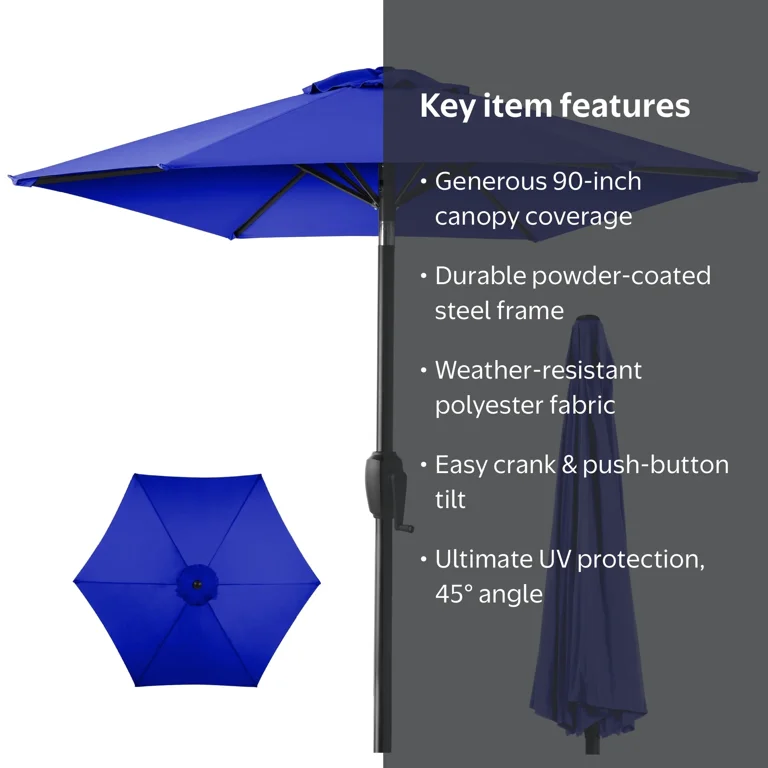 cantilever patio umbrella menards Backyard Creations Twin Market Patio Umbrella at Menards