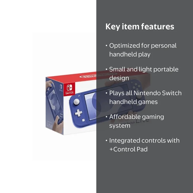 Nintendo Switch Lite - Blue, Handheld Game Console - Walmart.com