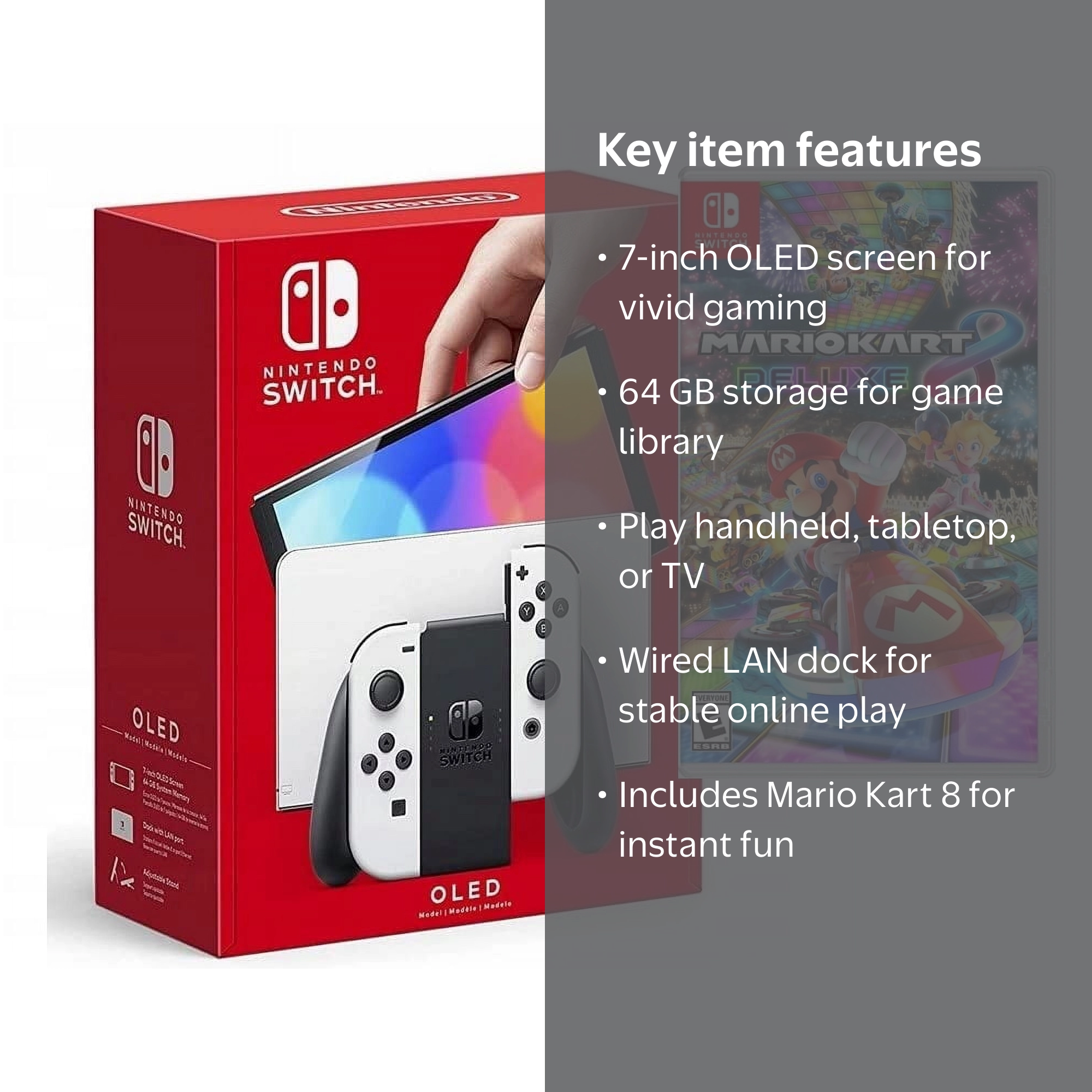 Nintendo Switch　任天堂　スイッチ　swg0425 Brand New USA Nintendo Switch OLED Model with Neon Red & Blue Joy