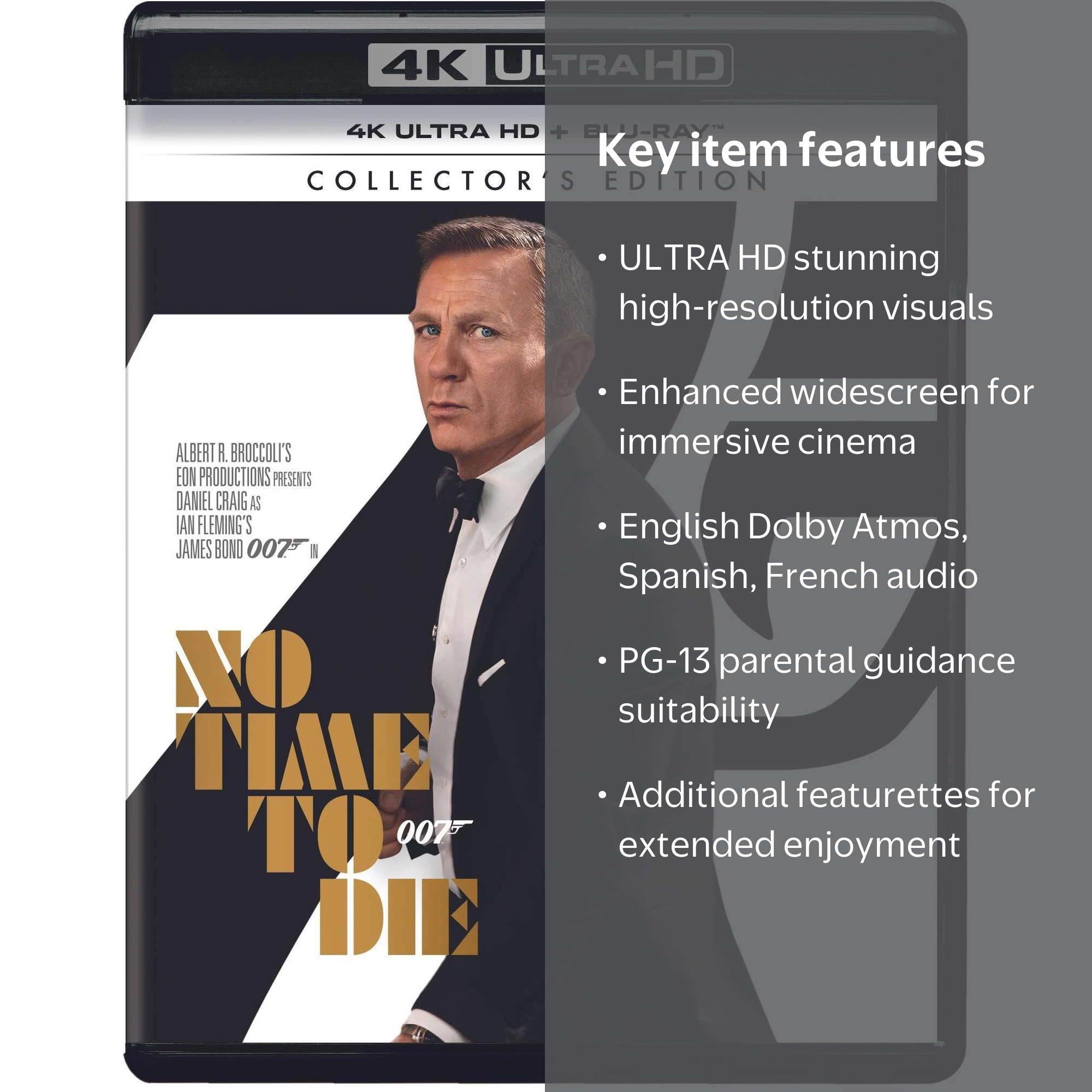 007 ノー・タイム・トゥ・ダイ 4K Ultra HD+ブルーレイ('21英… Amazon.com: No Time To Die (James Bond) [4K Ultra-HD] [2021] [Blu