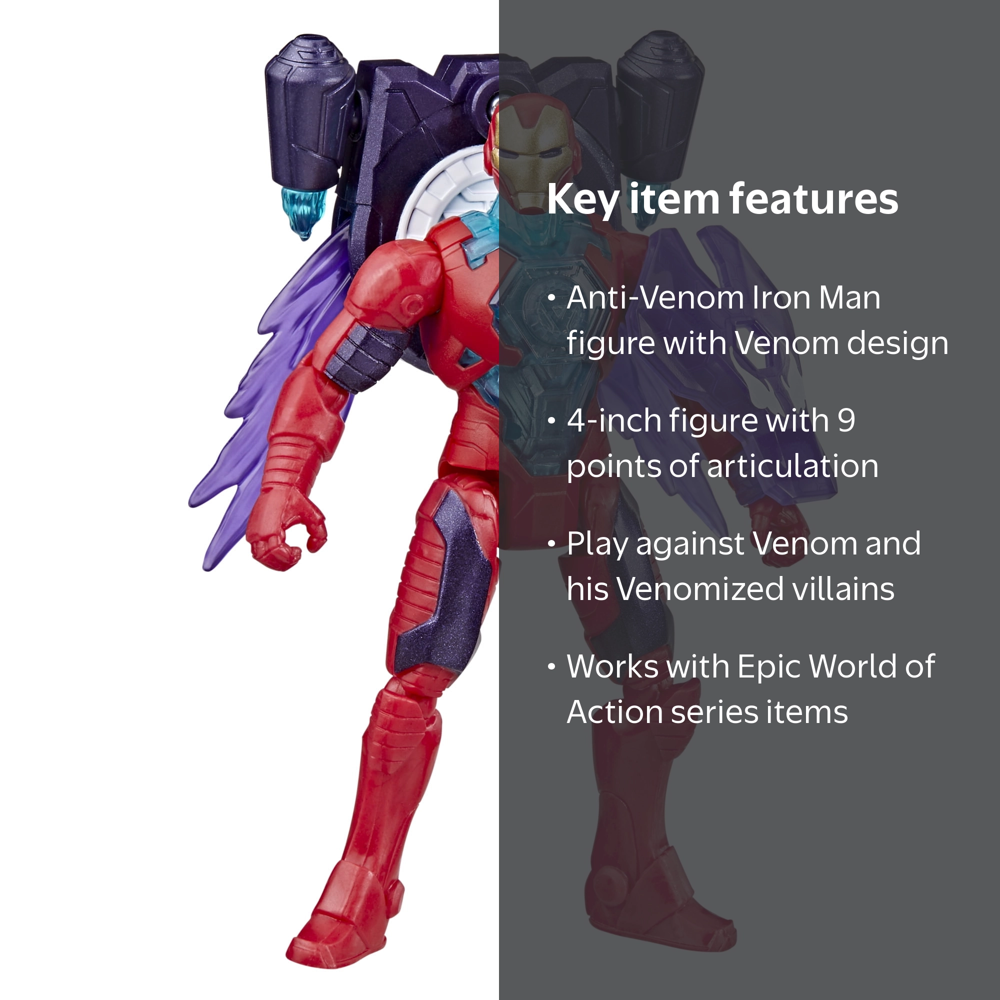 Marvel Avengers VenomVersus Epic 4‚Äù Anti-Venom Iron Man Figure