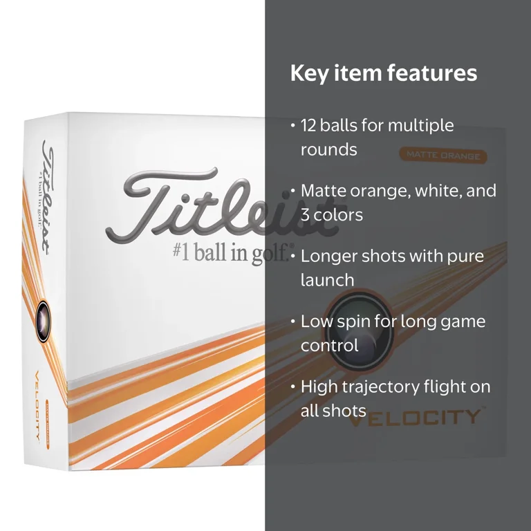 Titleist Velocity High Launch Golf Balls for Distance, 12 Pack