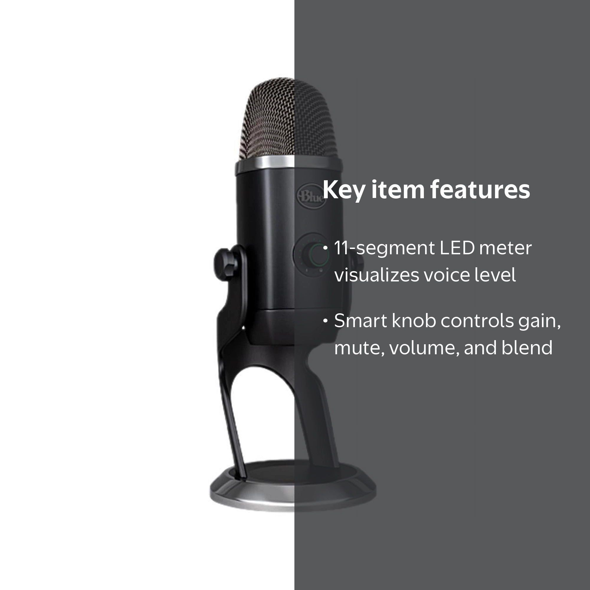 Logitech Core, Blue Yeti X Professional USB Microphone, Black