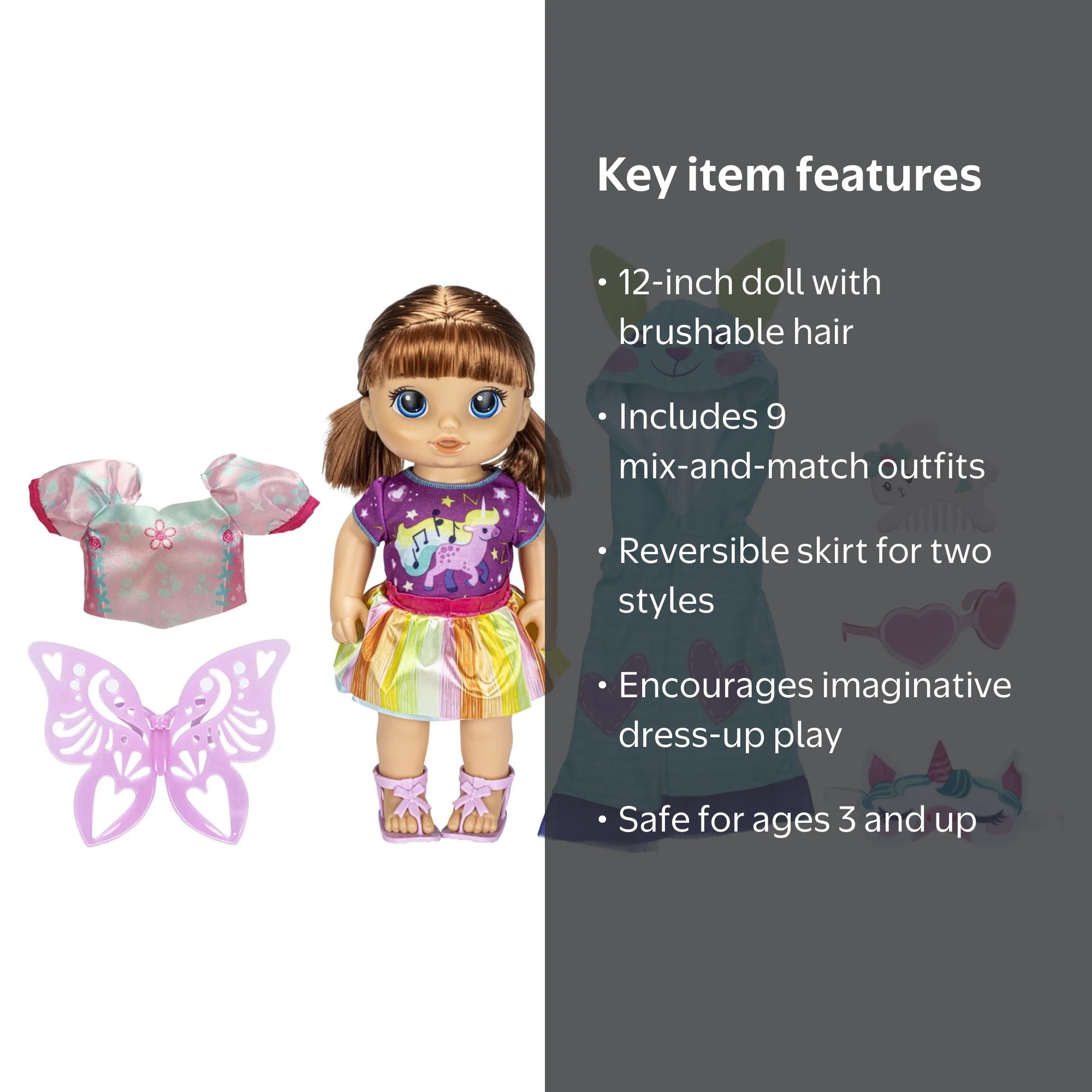 Baby Alive Magical Styles Princess Unicorn Doll, 12-Inch, 9